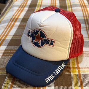 Avril Lavigne 2003 Trucker Hat - Red White Blue